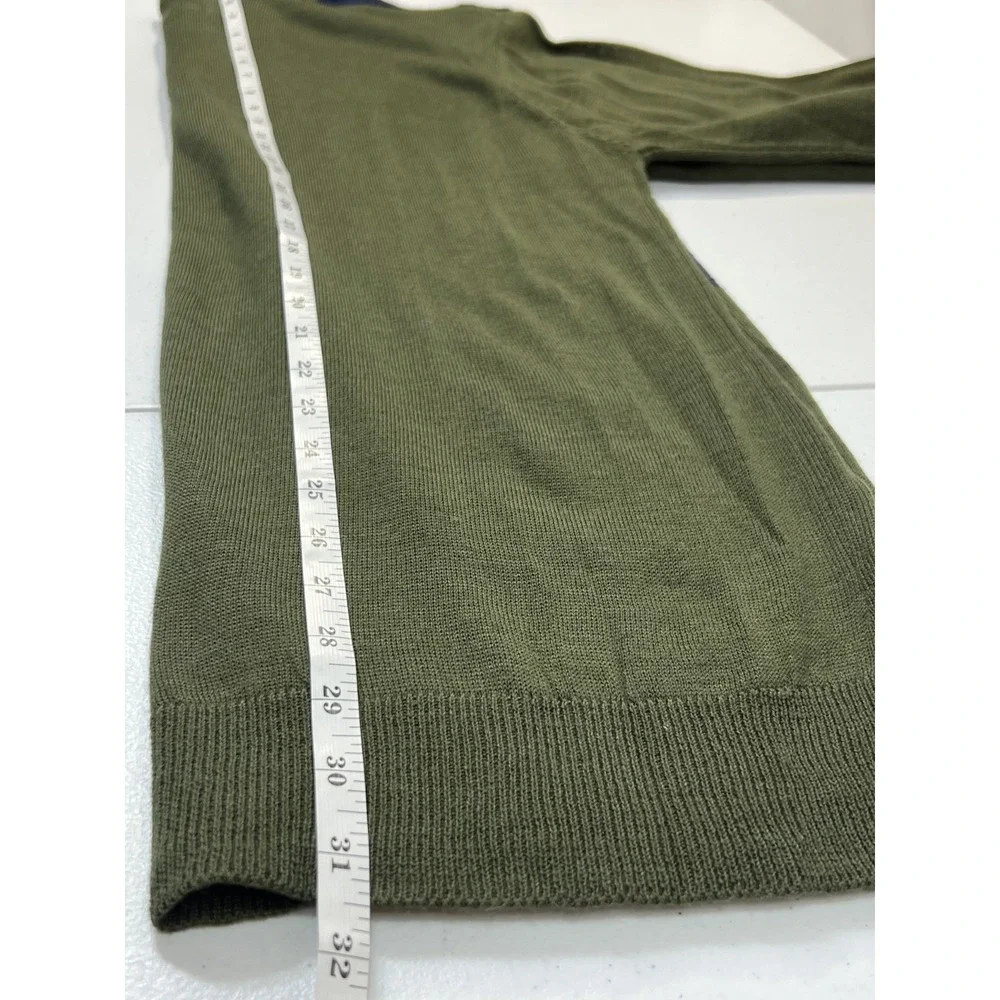 NWOT LINEA UOMO Green & Blue Lightweight Wool Blend Sweater Size‎ XL